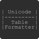 Unicode Table Formatter